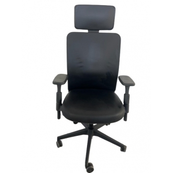 cadeira presidente cinza escura