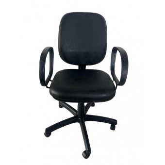 cadeira executiva preta couro